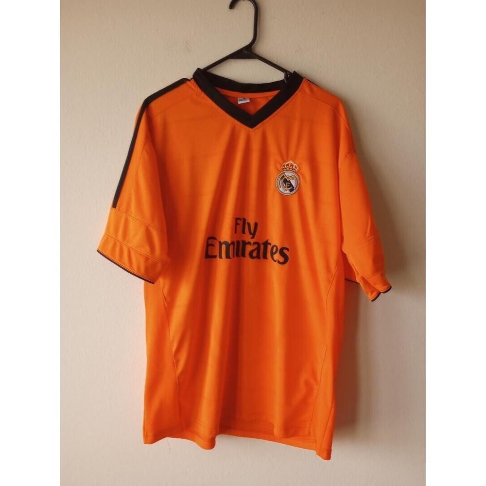 Unitalla Gool MCF Manchester City "Fly Emirates" Orange Soccer Shirt Size L